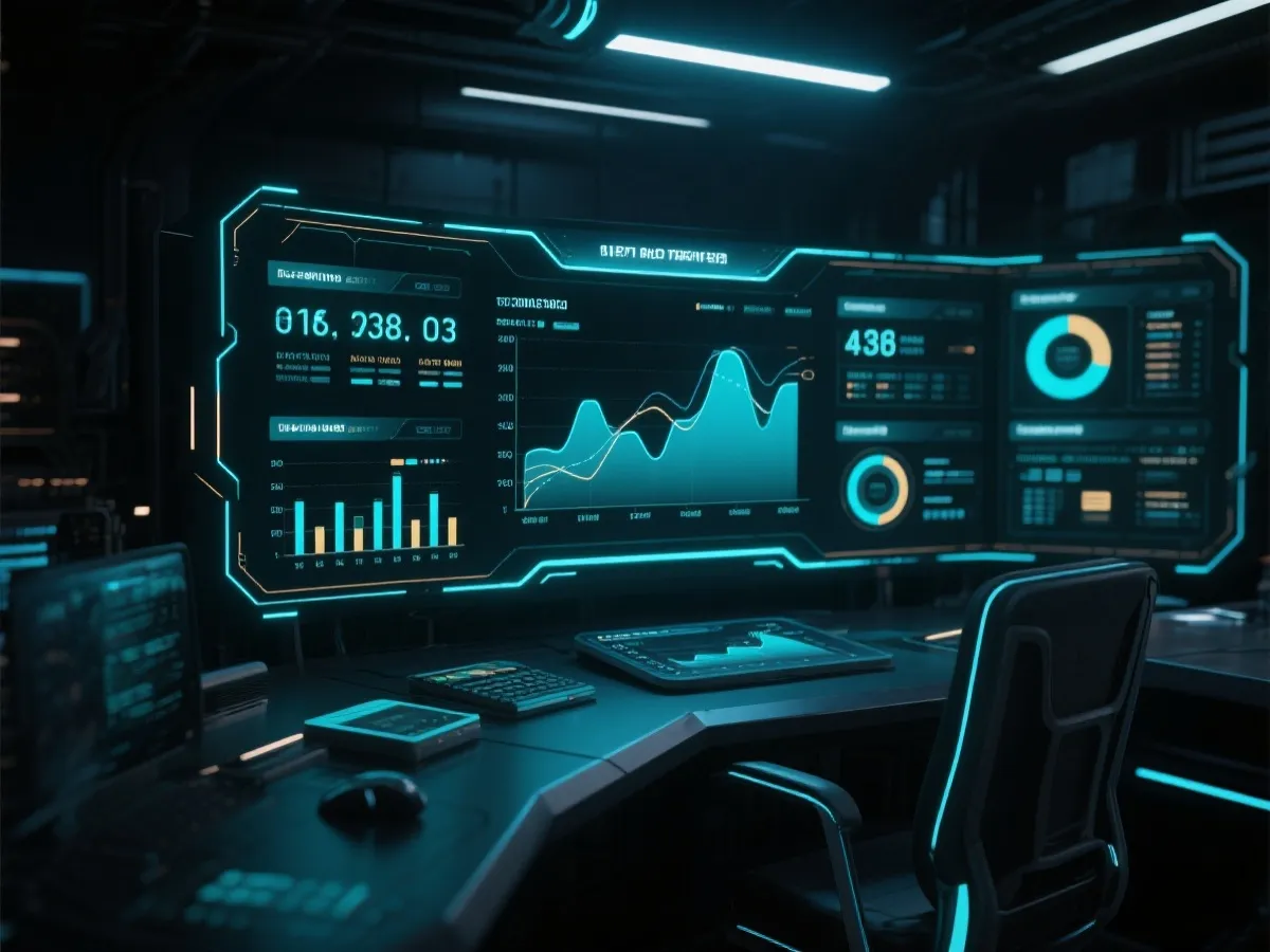 数据分析仪表盘示意图